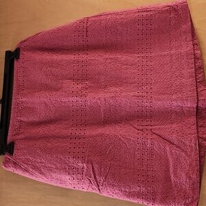 NWT Raspberry eyelet a-line skirt Size 4 Petite lined